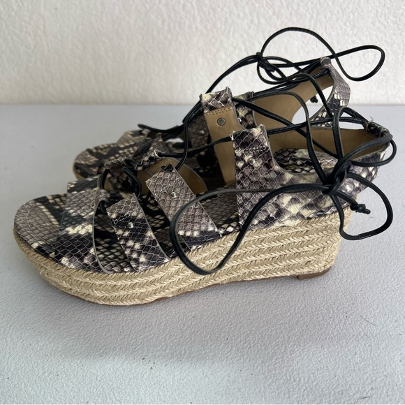 Micheal Michael Kors snake print espadrilles sandals size 5 - Picture 3 of 8